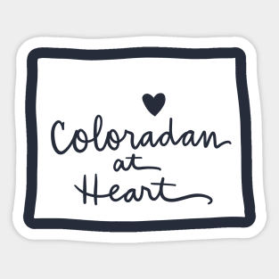 Coloradan At Heart: Colorado State Pride Calligraphy Sticker